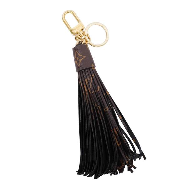 LOUIS VUITTON Accessories - Louis Vuitton Keychain Monogram Bag Charm Tassel MP1768 Brown Men's Women's